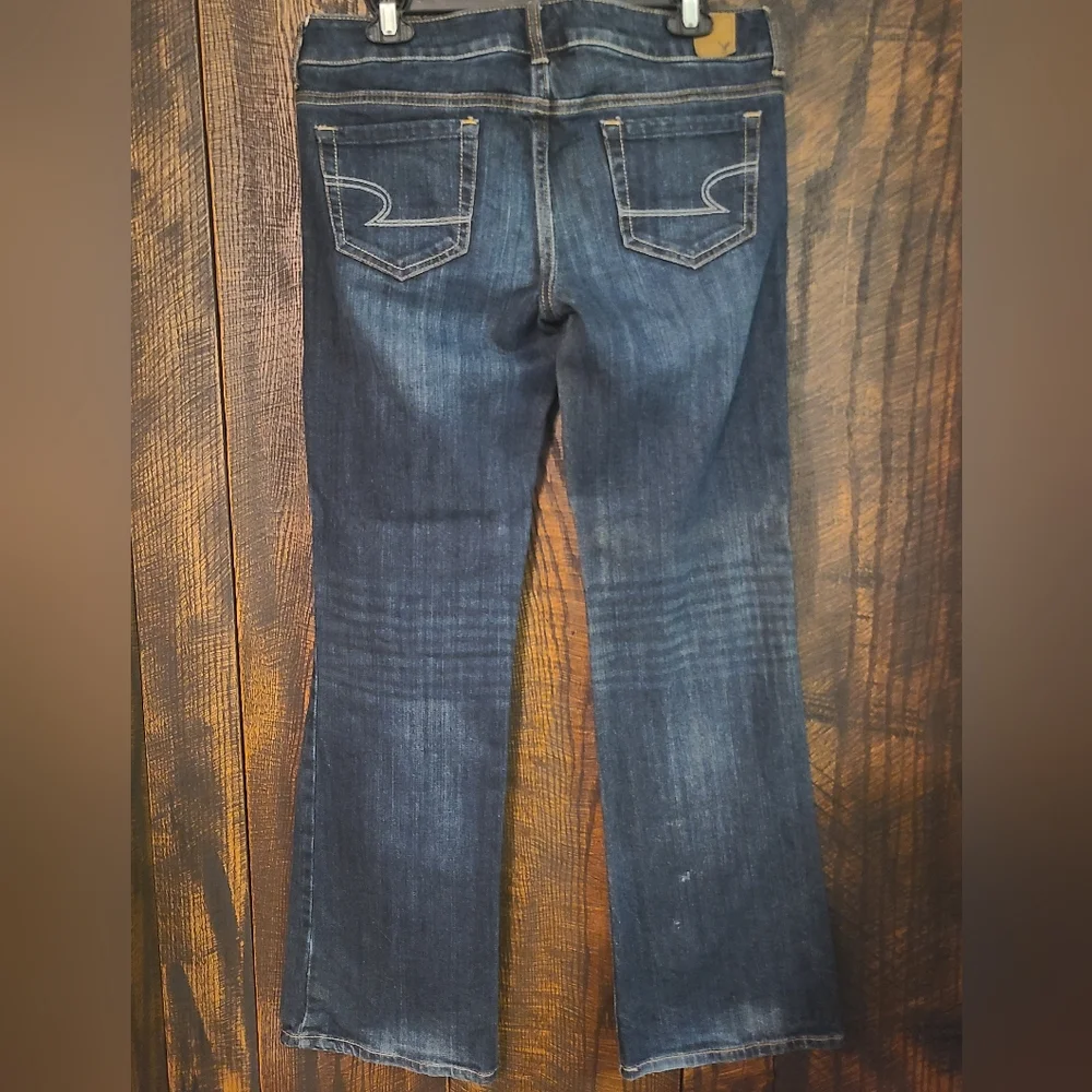 American Eagle Outfitters Favorite Boyfriend Jeans Womens 8 Blue Stretch Denim - Picture 2 of 12